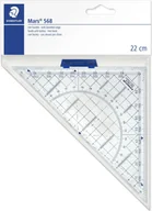 Przybory szkolne - STAEDTLER Geo trójkąt 22cm akryl z uchwytem trans - miniaturka - grafika 1