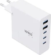 Ładowarki samochodowe - Ładowarka Verico MOJO GaN 140 W PD, 5-portowa (USB-A i USB-C) WH detaliczna - miniaturka - grafika 1