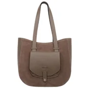 Torebki damskie - Torebka Zamszowa Vezze Copertina Taupe - miniaturka - grafika 1