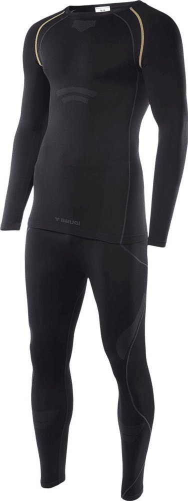 Brugi Bielizna termoaktywna męska zestaw bluza + spodnie kalesony legginsy Brugi 4RCG czarny rozmiar XXL/XXXL
