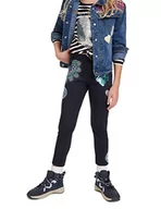 Legginsy - Desigual Legginsy dziewczęce Siglos, niebieski (Navy 5000), M - miniaturka - grafika 1
