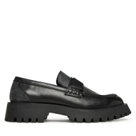 Półbuty męskie - Loafersy Guess FMFZIA LEL14 Czarny - miniaturka - grafika 1