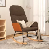 Fotele - Lumarko Fotel bujany, brązowy, tapicerowany tkaniną! - miniaturka - grafika 1