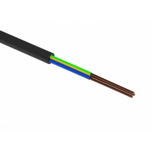 Przewód OWY 3x2,5 żo H05VV-F oponowy, warsztatowy 300/500V, CZARNY, krązki 100m; ZAMEL - Przewody elektryczne - miniaturka - grafika 1