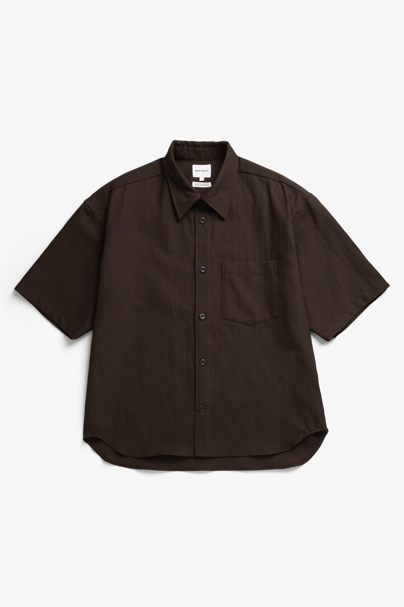 Ulriken Oversized bawełna len Twill SS Shirt