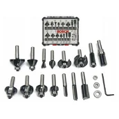 Akcesoria do elektronarzędzi - Bosch Powertools powertools cutter set 15 pcs Mixed 6mm shank 2607017471 - miniaturka - grafika 1