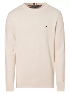 Tommy Hilfiger - Sweter męski, beżowy - Swetry męskie - miniaturka - grafika 1