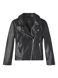 NAME IT Dziewczęca Nkfmadina Faux Pu Jacket Noos kurtka, czarny, 152 cm - Kurtki i płaszcze dla dziewczynek - miniaturka - grafika 1