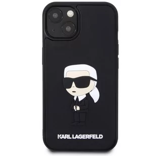Karl Lagerfeld KLHCP14M3DRKINK iPhone 14 Plus 6.7" czarny/black hardcase Rubber Ikonik 3D - Etui i futerały do telefonów - miniaturka - grafika 3