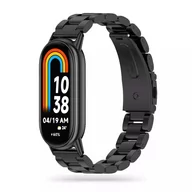 Smartband - Pasek do XIAOMI SMART BAND 8 / 8 NFC Tech-Protect Stainless czarne - miniaturka - grafika 1