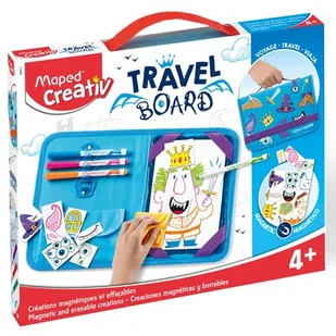 Maped Tablica magnetyczna biała zestaw podróżny Maped Creativ - Tablice dla dzieci - miniaturka - grafika 1