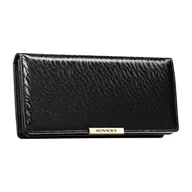 Portfele - Portfel damski Rovicky R-005-NF8, ze skóry ekologicznej, czarny - miniaturka - grafika 1
