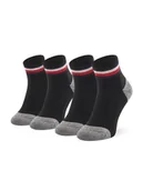 Skarpetki dla dzieci - Tommy Hilfiger Zestaw 2 par wysokich skarpet dziecięcych 100001501 Czarny - miniaturka - grafika 1