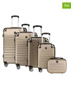 Torby podróżne - Geographical Norway 5-częściowy zestaw "Shock" w kolorze beżowym - miniaturka - grafika 1