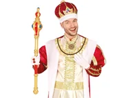 Dodatki do strojów karnawałowych - Berło króla złote - 80 cm - 1 szt. - miniaturka - grafika 1