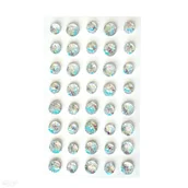 Dekoratorstwo - KRYSZTAŁY SAMOPRZYLEPNE MIX, OPALIZUJĄCE - RYBIA ŁUSKA, 40 SZT. - miniaturka - grafika 1