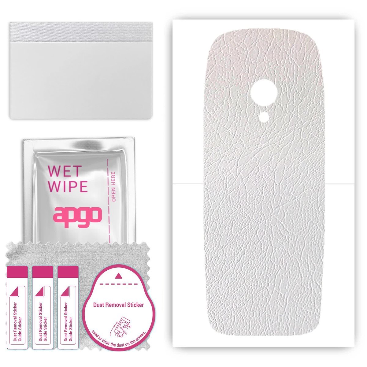 Folia naklejka skórka strukturalna na TYŁ do Nokia 6310 2021 - Skóra Biała - apgo SKINS