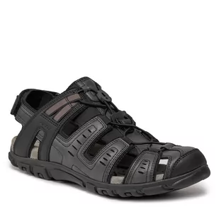 Sandały Geox Uomo Sandal Strada U4524C 000ME C9999 Black - Sandały męskie - miniaturka - grafika 1
