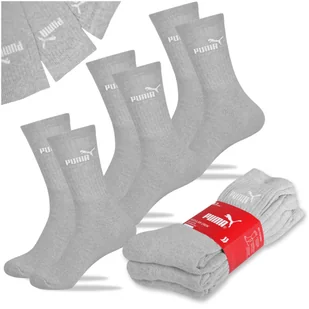 PUMA Skarpety Długie Bawełniane 3 pary Szare Basic 94711006 Rozmiar 39/42 - Skarpetki męskie - miniaturka - grafika 1