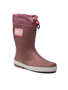 Buty dla dziewczynek - Tommy Hilfiger Kalosze Rain Boot T3X6-30766-0047 S Różowy - grafika 1