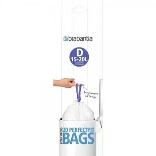 Brabantia Worki na śmieci 15l rozmiar D 20 szt. - - Worki na śmieci - miniaturka - grafika 4