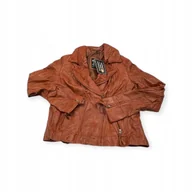 Kurtki damskie - Skórzana kurtka damska ramoneska Real Leather L - miniaturka - grafika 1