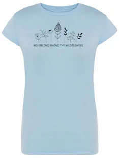 T-Shirt damski nadruk KWIATKI KWIATY r.L - Koszulki i topy damskie - miniaturka - grafika 1