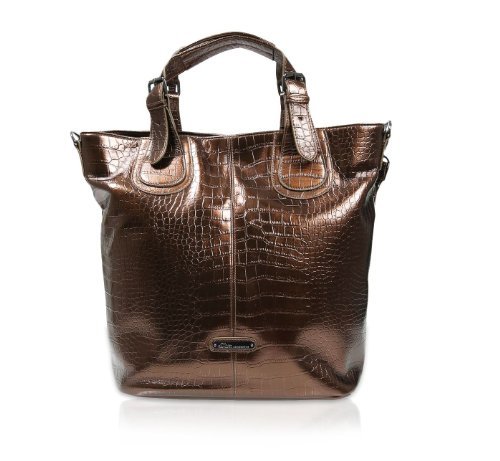 s.Oliver (Bags) metaliczny Croco Shopper, 43 x 34 x 16 cm, brązowy - Braun (Braun 0020) - 43x34x16 cm (B x H x T)