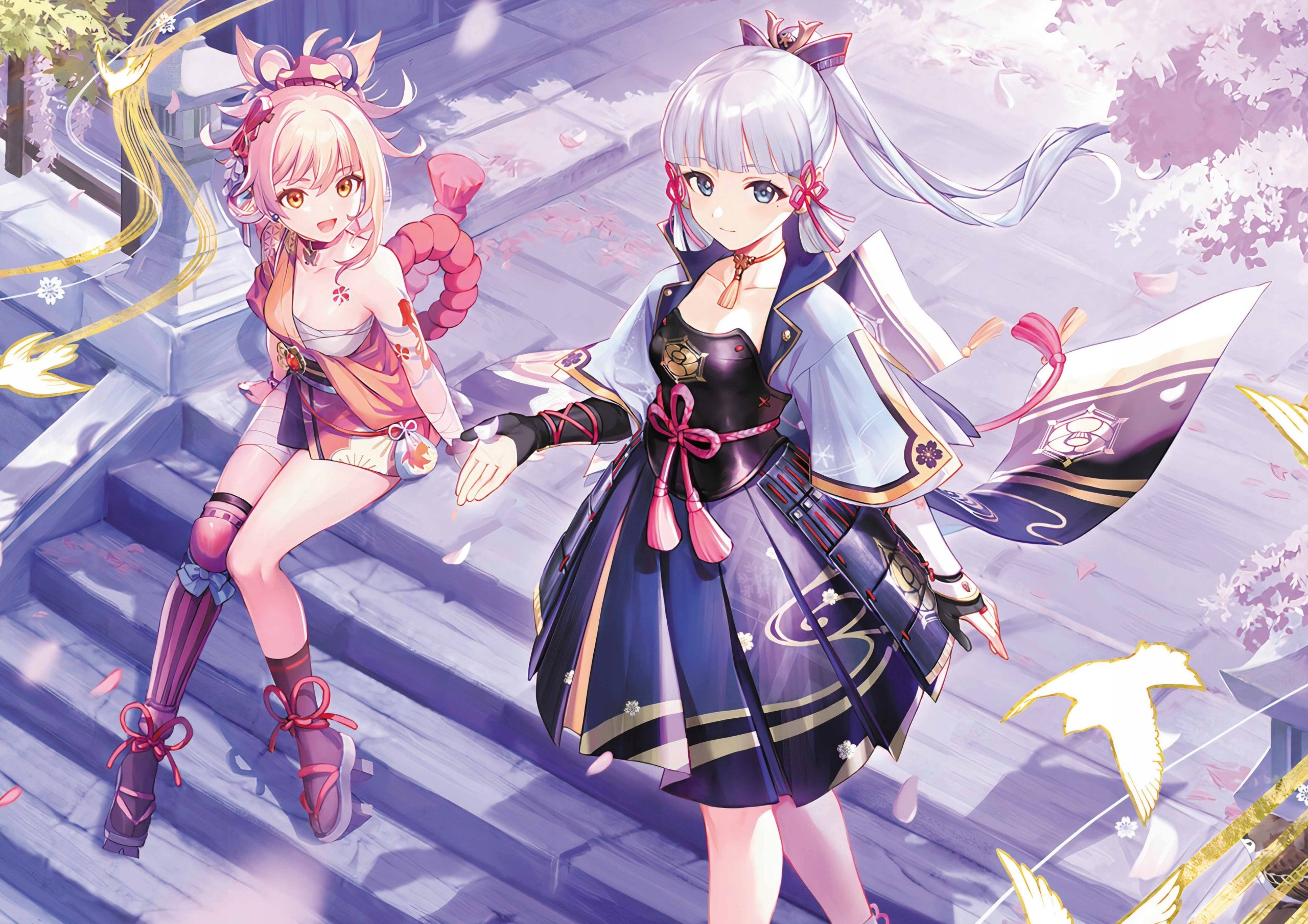 Plakat A3 Genshin Impact Anime Gra Ayaka Yoimiya