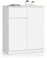 Komody - Akord FABRYKA MEBLI KOMODA K80 2 DRZWI 1 SZUFLADA BIAŁA OP0LKOMBIA008 - miniaturka - grafika 1