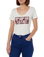 Koszulki i topy damskie - Pepe Jeans Damska koszulka Brandi, biała (musa), M, Biały (mysz), M - miniaturka - grafika 1