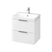 Szafki łazienkowe - Szafka łazniekowa z umywalką Senti Costa 60 cm biały połysk - miniaturka - grafika 1