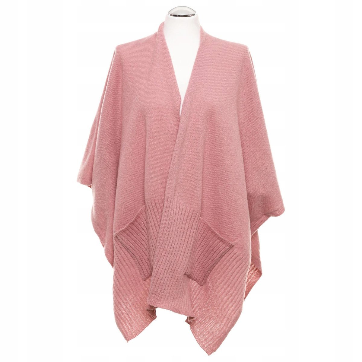 PONCZO z Kieszeniami Duży Ciepły Szal PONCHO Damski Narzutka Oversize MORAJ