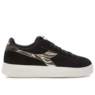 Buty sportowe damskie - Buty Diadora Game Step Suede Animalier 501.178739-C0200 - czarne - grafika 1