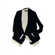 Swetry damskie - Narzutka kardigran damski czarny rękaw DKNY M - miniaturka - grafika 1