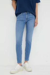 Lee jeansy Scarlett damskie kolor niebieski damskie high waist - Spodnie damskie - miniaturka - grafika 1
