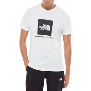 Koszulka męska TNF NF0A3BQOFN4 SS RAG RED BOX Biała - Koszulki męskie - miniaturka - grafika 1