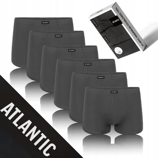 6-PACK SZORTY MĘSKIE bokserki bawełniane wygodne grafitowe Atlantic *XL - Majtki męskie - miniaturka - grafika 1
