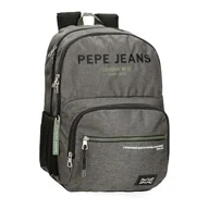 Torby na laptopy - Pepe Jeans Edmon Plecak na laptopa 15,6" z podwójną komorą, szary 33x46x15 cm Poliester by Joumma Bags - miniaturka - grafika 1
