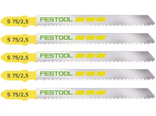 Brzeszczot do wyrzynarki Wood Fine Cut S 75x2,5 mm Festool 204256 5 szt. - Brzeszczoty - miniaturka - grafika 1