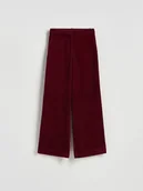 Spodnie damskie - Reserved - Sztruksowe spodnie - mahoniowy - miniaturka - grafika 1