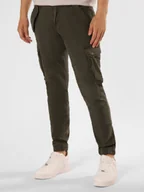 Spodnie męskie - Alpha Industries Spodnie Mężczyźni Bawełna szary|zielony jednolity, 30 - miniaturka - grafika 1