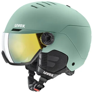 Uvex Wanted Visor, kask narciarski z przyłbicą, jasnozielony - Kaski narciarskie - miniaturka - grafika 1