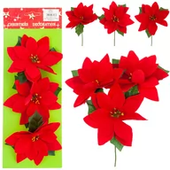 Bombki - Gwiazda Betlejemska Na Piku Czerwona 3szt Ozdoba - miniaturka - grafika 1