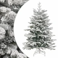 Choinki - vidaXL Sztuczna choinka zawiasowa, ośnieżona, 150 cm - miniaturka - grafika 1