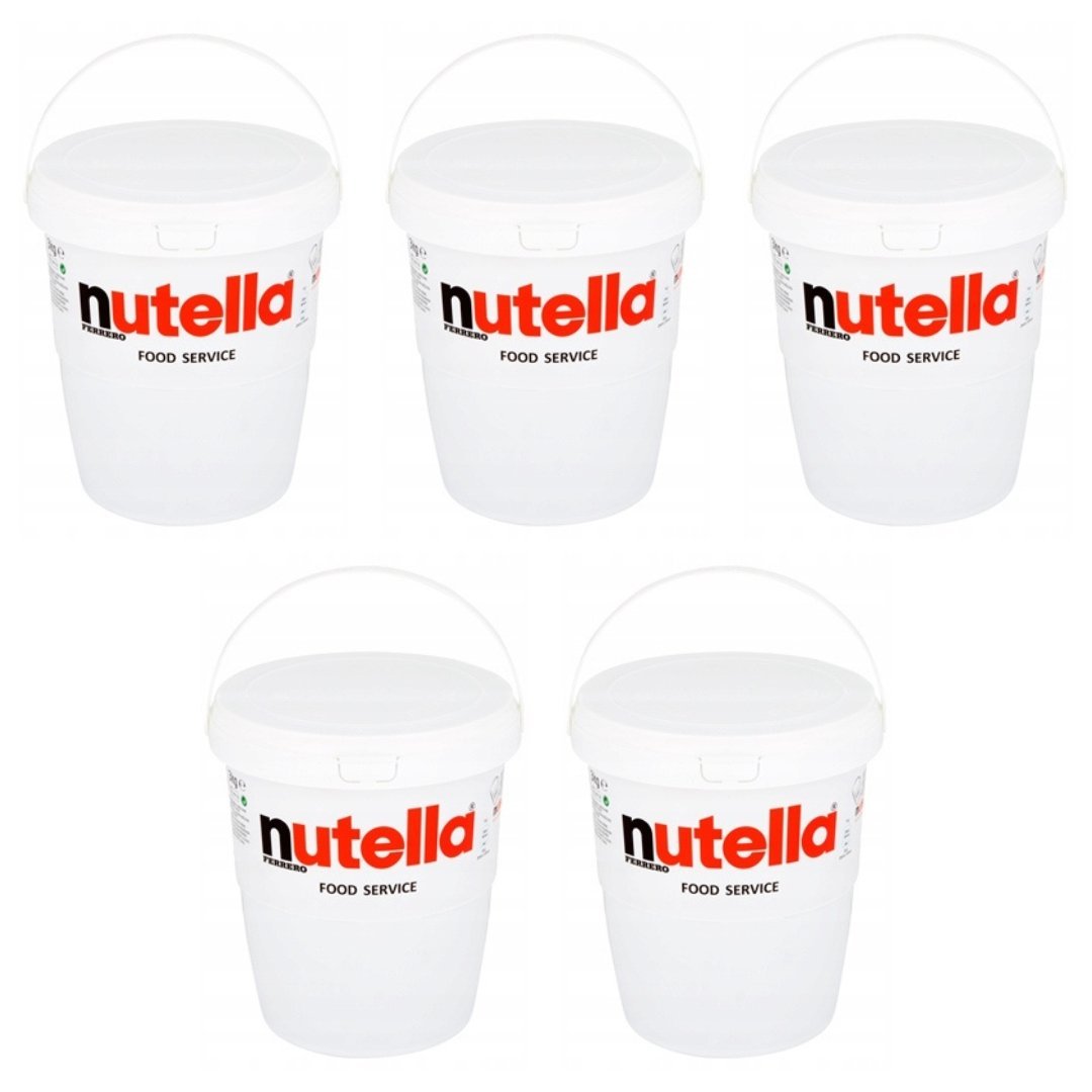 Zestaw Nutella wiadro krem do smarowania orzechowy xxl 5x3kg - Ferrero
