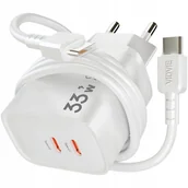 Ładowarki do telefonów - SZYBKA Ładowarka sieciowa USB TYP-C 3A PD 33W 3000mA KOSTKA + KABEL TYP-C - miniaturka - grafika 1