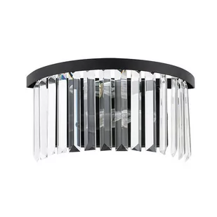 Nowodvorski Luksusowy kinkiet kryształowy CRISTAL BLACK 2x E14 60W czarny 7633 - Lampy ścienne - miniaturka - grafika 1
