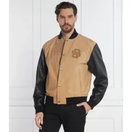 Kurtki męskie - BOSS Skórzana kurtka bomber Moniro | Regular Fit - miniaturka - grafika 1