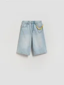 Spodnie i spodenki dla chłopców - Reserved - Szorty z łańcuchem Spongebob - niebieski - miniaturka - grafika 1